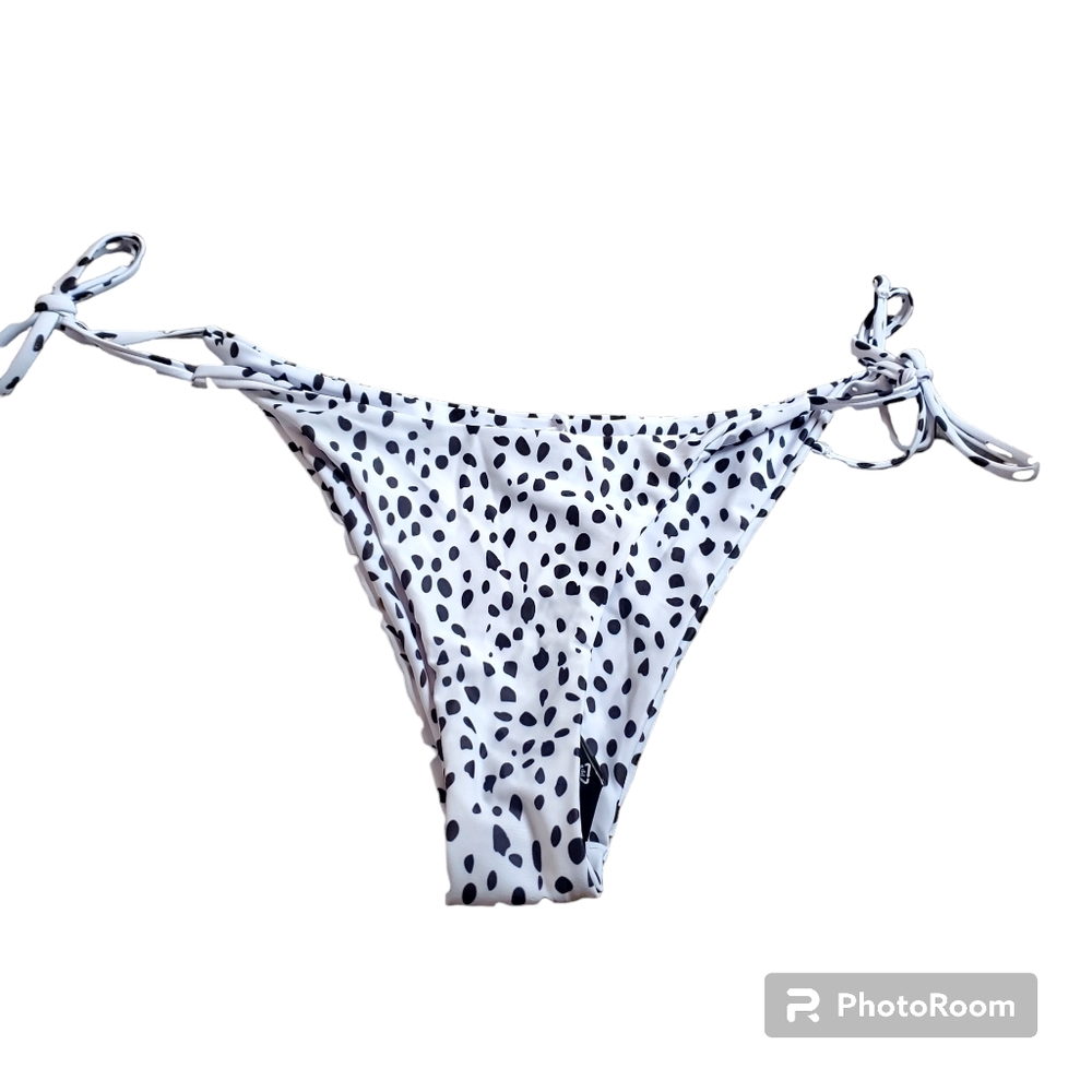 Zaful Black and White Animal print Bikini Bottom Size 8